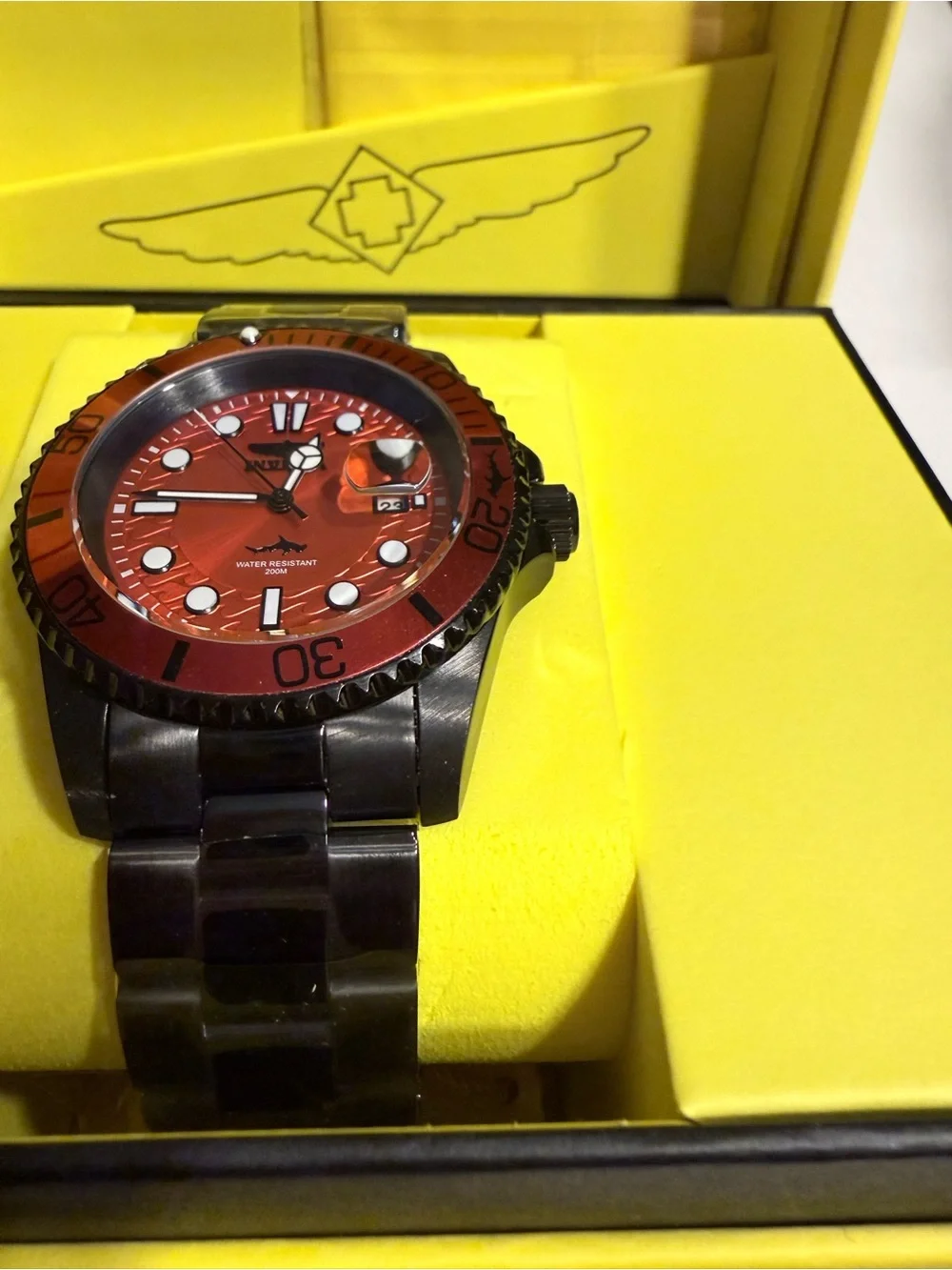 Invicta Pro Diver Vectide(Black Label) Men's Watch - 42mm, Red/Black